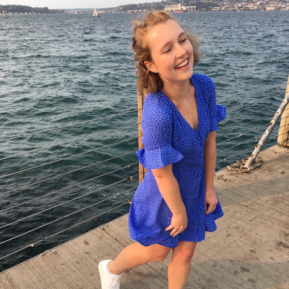 Royal Blue F21 Mini Dress - Picture 2 of 9